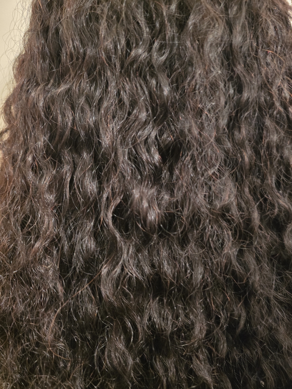 Deep Wave/curly Human Hair Lace Front Wig - Natural Black - Picture 5 of 7